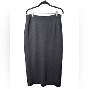 St. John Black Midi Knit Skirt sz 12